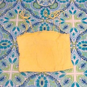 NEW PASTEL YELLOW CROP TOP